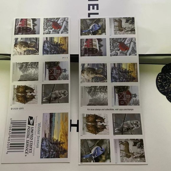 Winter Scenes 50 Books Forever Stamps - Picture 5 of 5